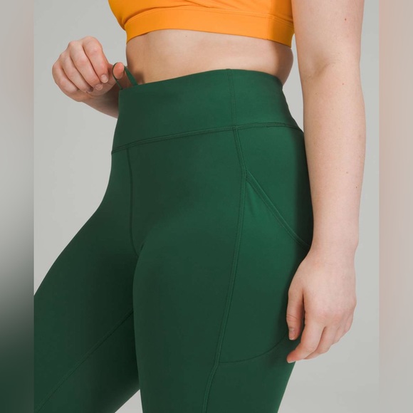 Lululemon Invigorate High Rise Crop 23" size 0 Everglade Green EVRG - Picture 3 of 5